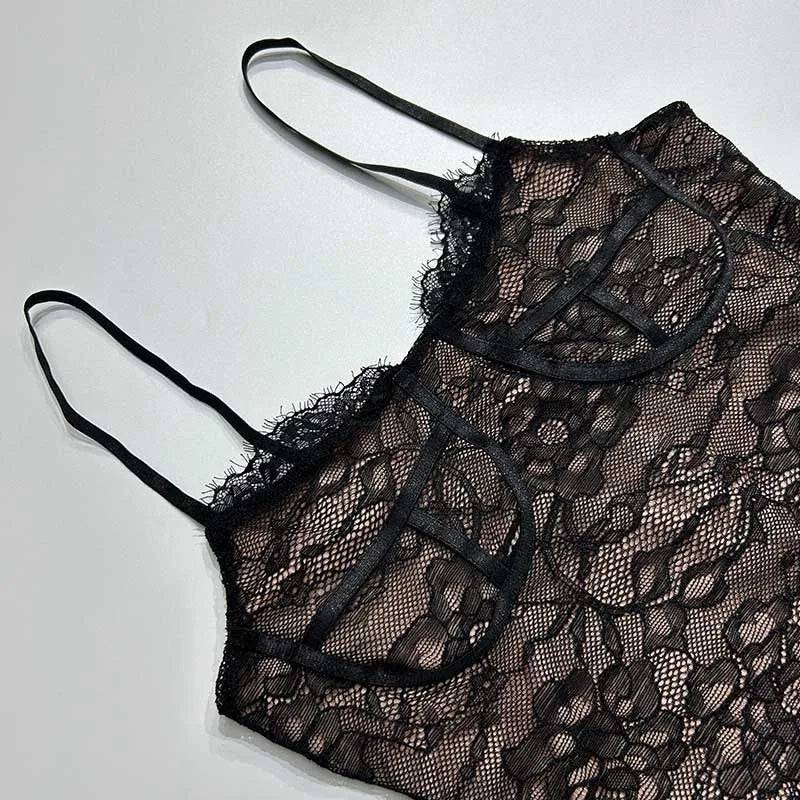 Women's Clothing 2025 New Lace Camisole Fashionable Temperament Dress Long Skirt Off Shoulder Slim Fit Dress Summer Dress Dress