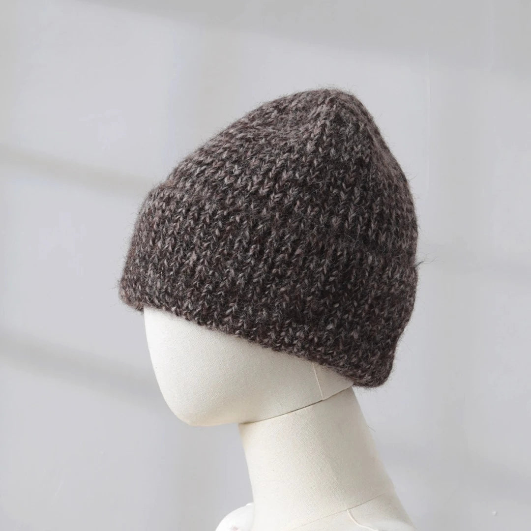 2025 Wool Warm Winter Hat for Woman Big Head Soft Beanies Female Thick Knitted Cashmere Hat Unisex Skiing Ski Outdoor Cap