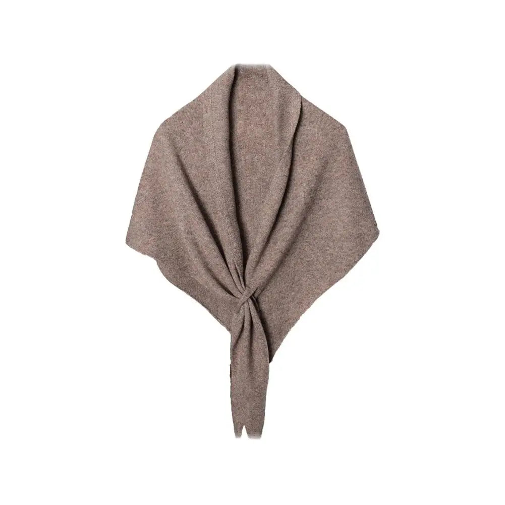 Women Cardigan Scarf Spring and Autumn Fashion Elegant Solid Color Triangle Scarf Retro Outdoor Leisure Shawl Cape Knitted Shawl