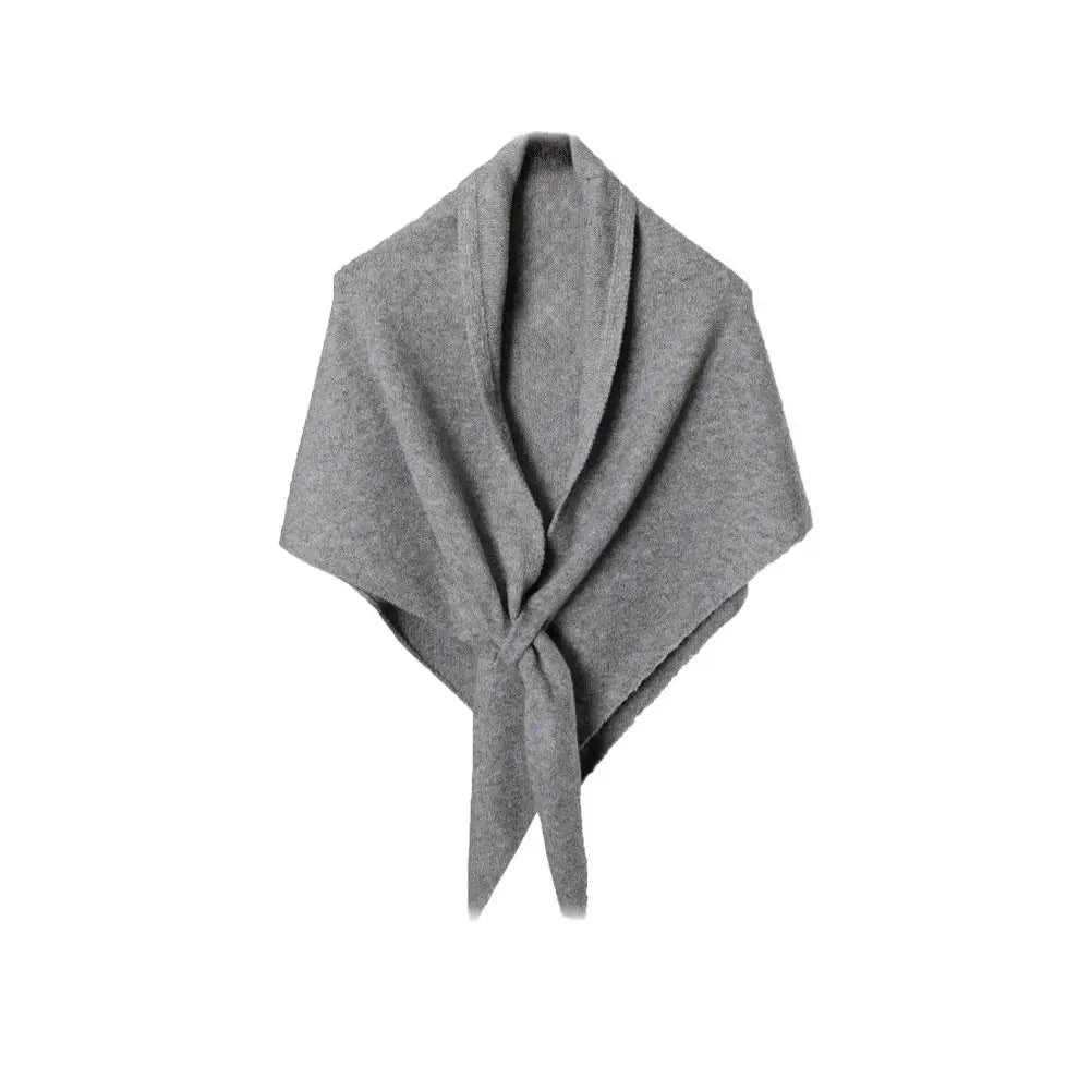 Women Cardigan Scarf Spring and Autumn Fashion Elegant Solid Color Triangle Scarf Retro Outdoor Leisure Shawl Cape Knitted Shawl