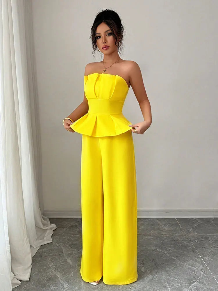 Women's Vest Trousers Tow Piece Summer New Fashion Streetwear Zippers Crop Top Casual Slim Trousers Solid Sexy Backless Clothing