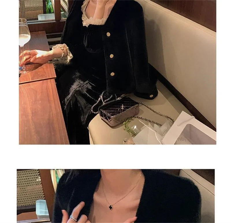 Women's Coat  Women's fur Coat New Fashion Mink fur Coat Women's Autumn and Winter new Fur Short Ladies Wind Chaebol Daughter