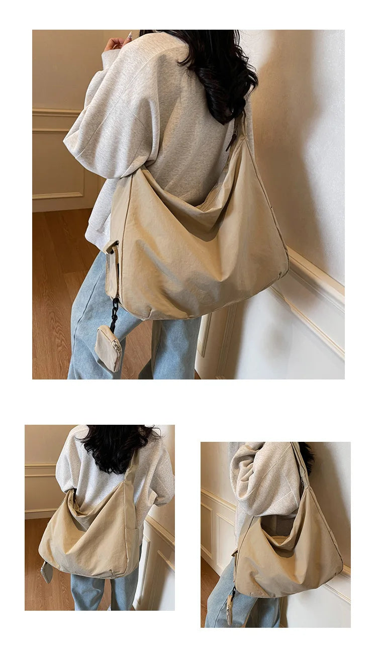 Women's Handbag Large Women Shoulder Shopper Bag Canvas Luxury Designer Cloth Tote Bags for Woman 2025 Trend Brands Big Female