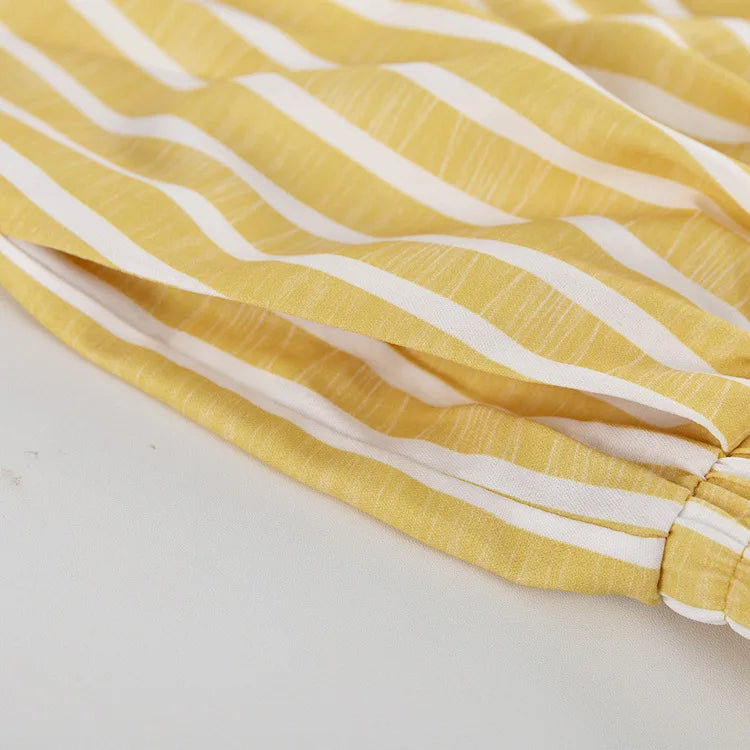 Women's Clothing 2025 Autumn New Striped Long-sleeved Loose Lace Top High Waist Trousers Fashionable Casual Suit