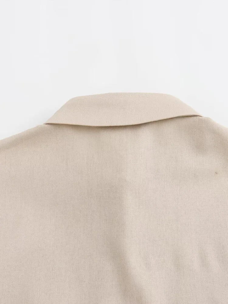 2025ZA&JIA new women's wear European and American style French design shirt versatile casual loose shirt