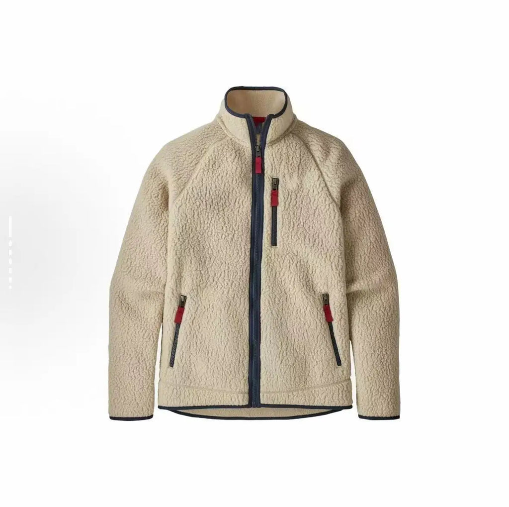 Winter stand collar wool jacket, warm and soft wool fleece, autumn casual jacket, outdoor daily wear, winter jacket for men