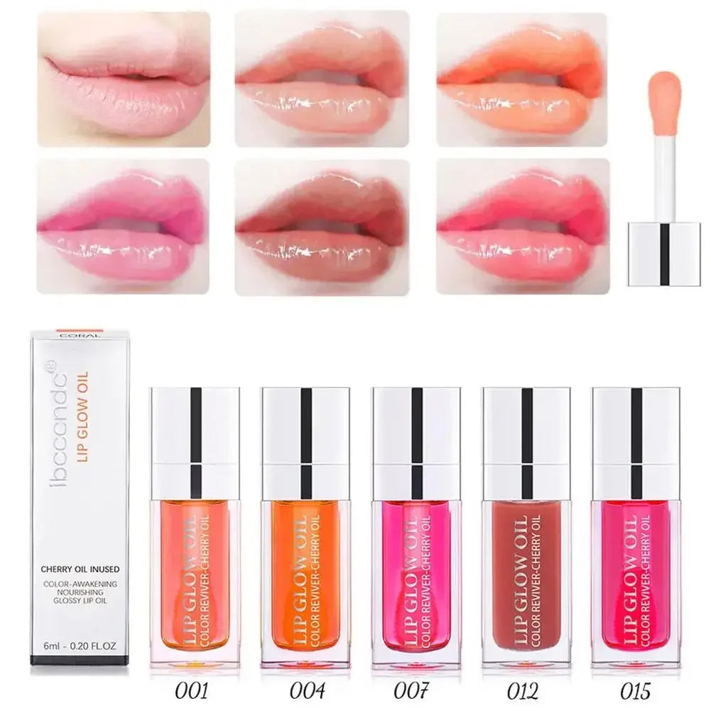 Lip Oil Gloss Lip Plumper Makeup Moisturizing NonSticky Sexy Water Glossy Glitter Primer Tint Lip Balm Care Cosmetics
