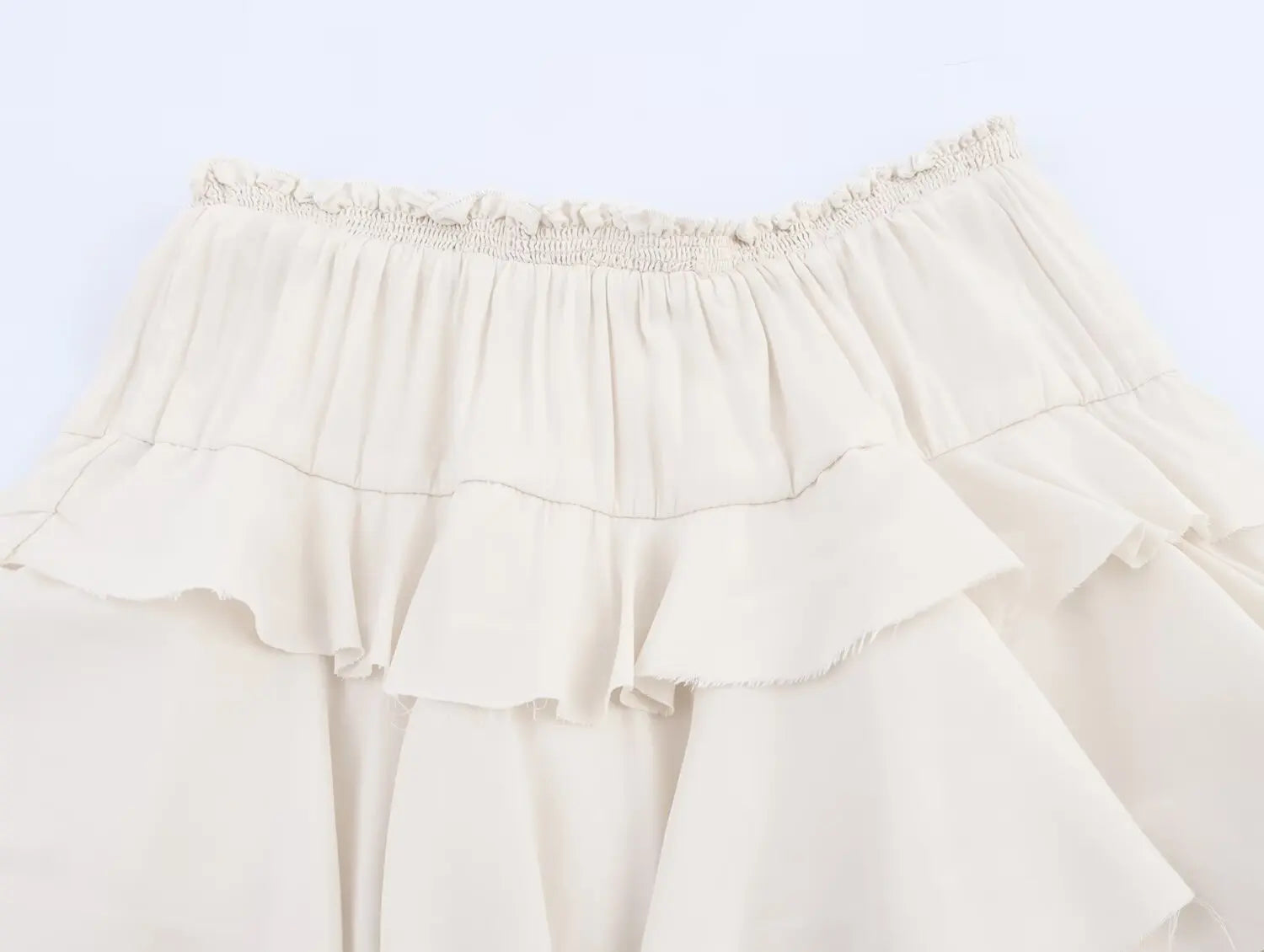 2025 WOMAN Fashion European and American Style Summer New Collection Stacked Decoration Versatile High Waist Skirt Mujer