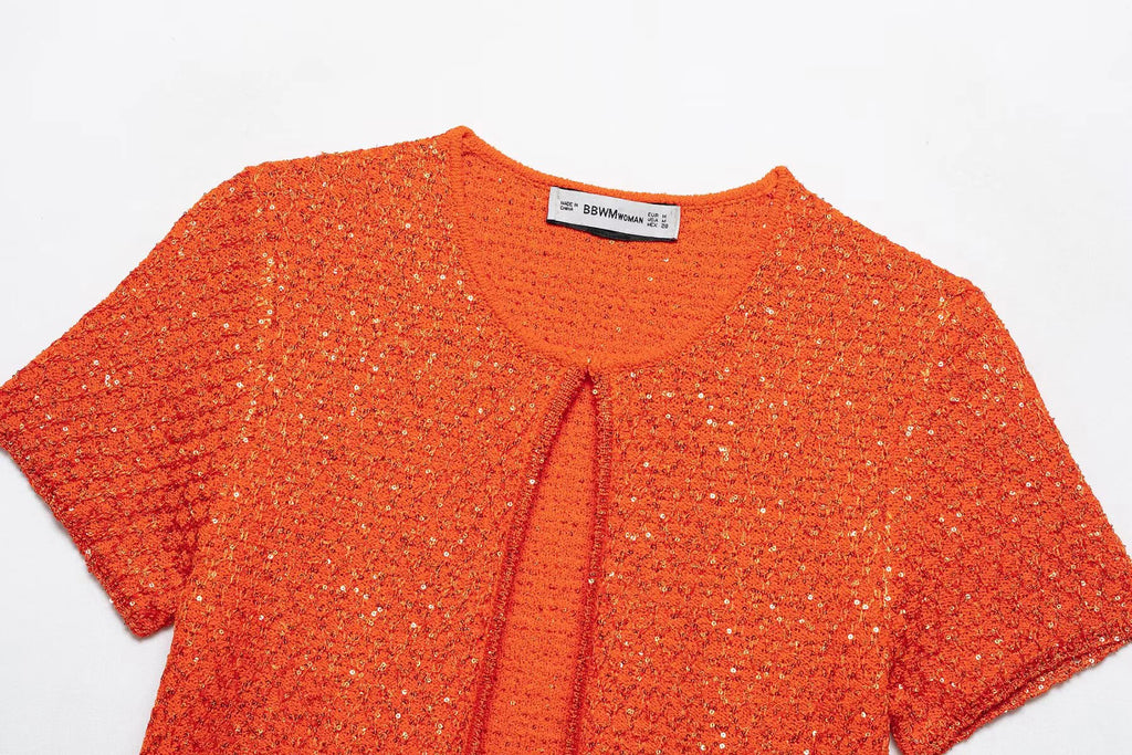 Women's Clothing 2025 New Style European And American Fashion Simple Pearl Decoration Knitted Top Knitted Vest