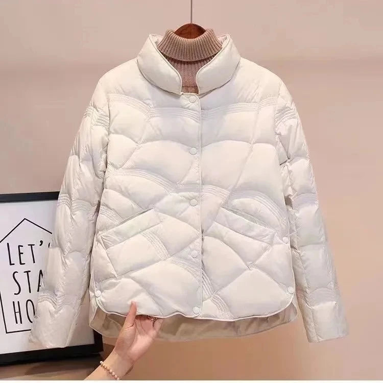Women Jacket 2025 New Autumn Winter Parkas Female Light Thin Down Cotton Coat Femme Casual Short Warm Basic Outerwear Ladies Top