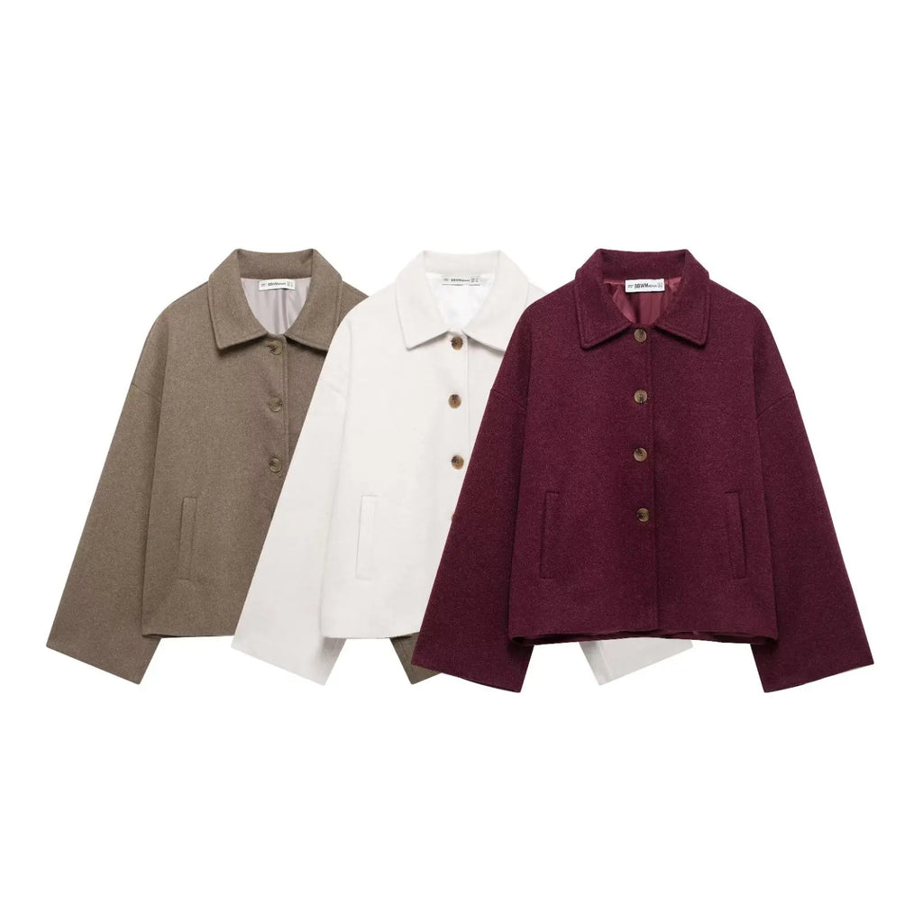 Women's Jackets Coats Autumn 2025 New Chic Loose Long-Sleeved Warm Jackets Fashion Joker Elegant Women's Street Youth Outerwear