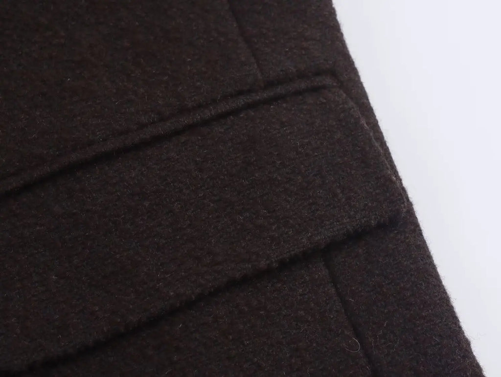 HH Women's Autumn Fashion Tweed Jacket Round Neck Short Woolen Jacket Female Commuter Versatile Fragrant Breeze Casual Coat