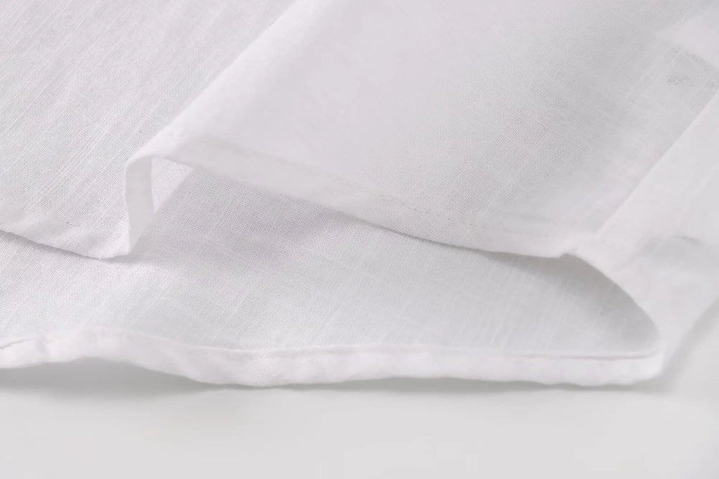 2025 Women Yellow Shirt Fashion Cotton Linen Wide-sleeved Short Shirt Single-breasted Casual Loose Blouse Mujer Roupas