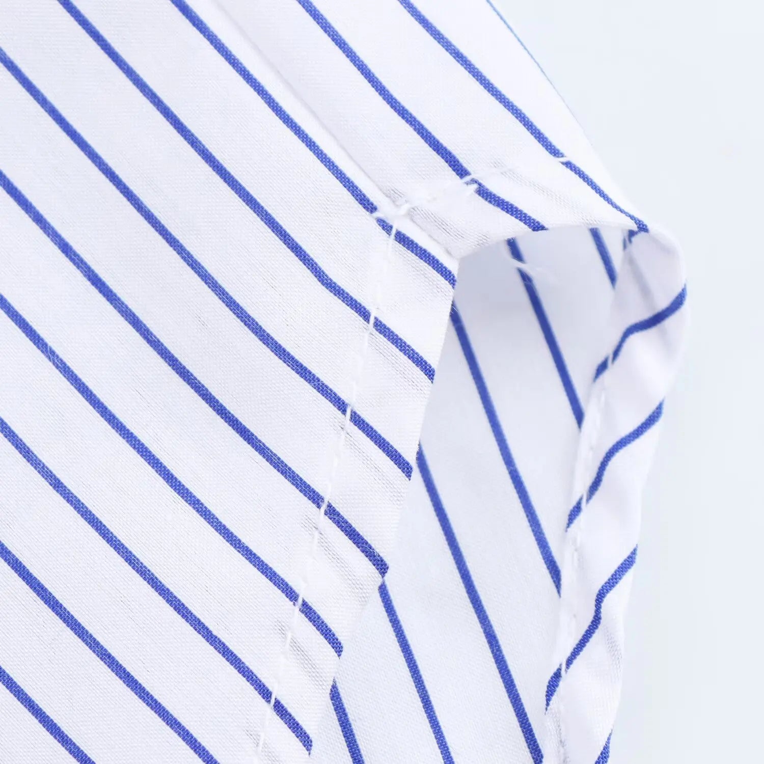 HH Women Elegant Commuter Shirt Splicing Loose Striped Single-breasted Lapel Blouse Female Spring Casual Long-sleeved Top