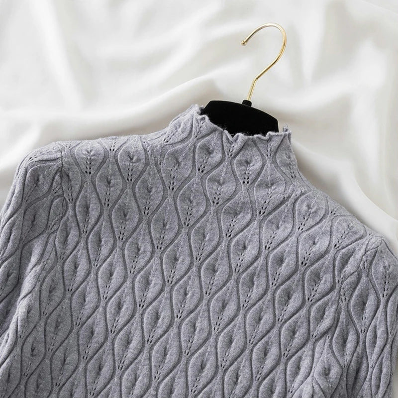 2025 Cashmere Turtleneck Women Sweaters Autumn Winter Warm Pullover Slim Tops Knitted Sweater Female Jumper Soft Pull  Tops