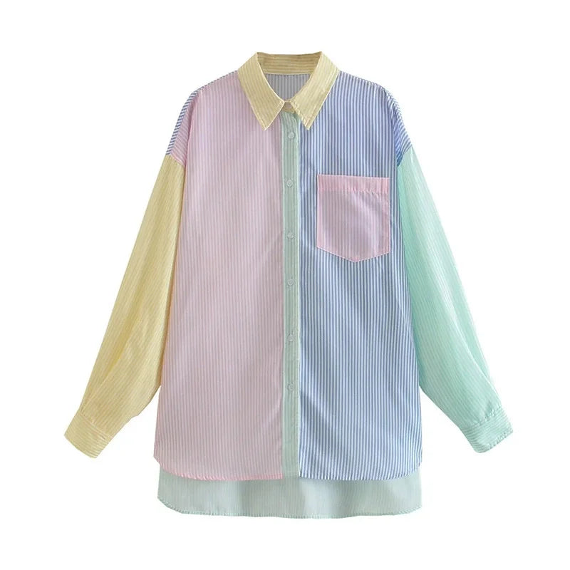 Women's Shirt Elegant Office 3 Color Long Sleeve Ladies Top Fashion Ruched Stand Collar Single Breasted Causal Simple Shirt