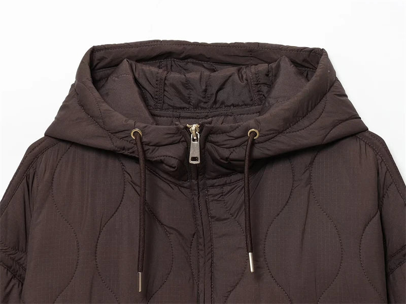 Women's Coat 2025 New Fashion Autumn and Winter Warm Hooded Parkas Quilted Coat for Women Casual Chic Ladies Coat