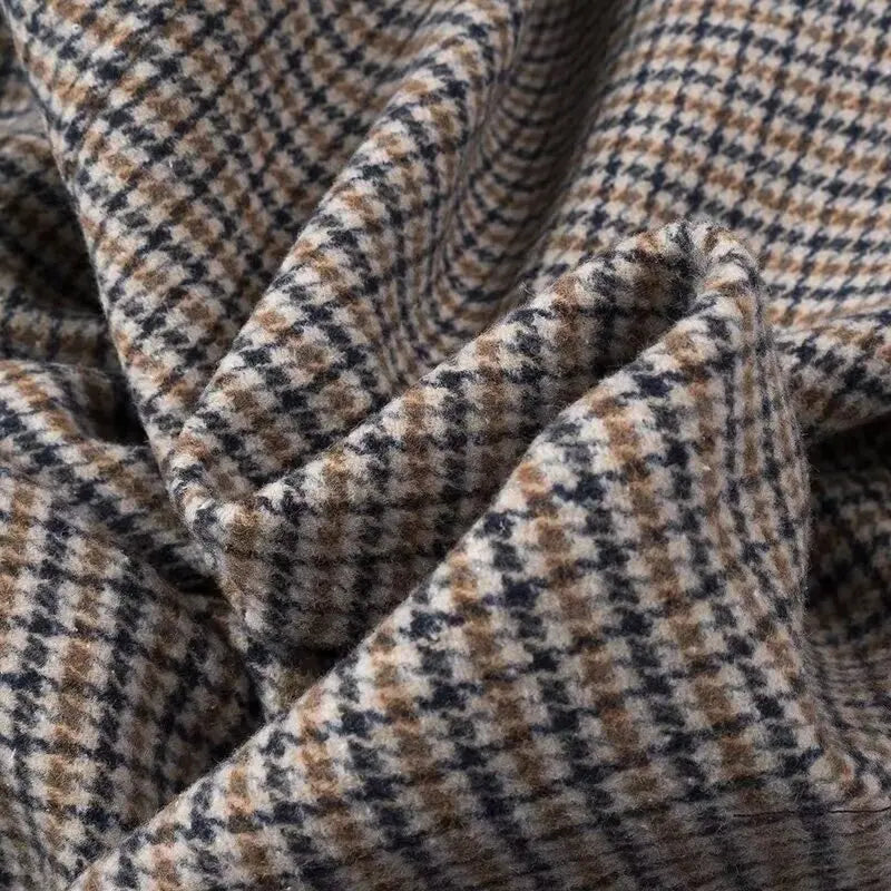 Autumn new women's clothing fashionable temperament versatile casual long plaid woolen coat