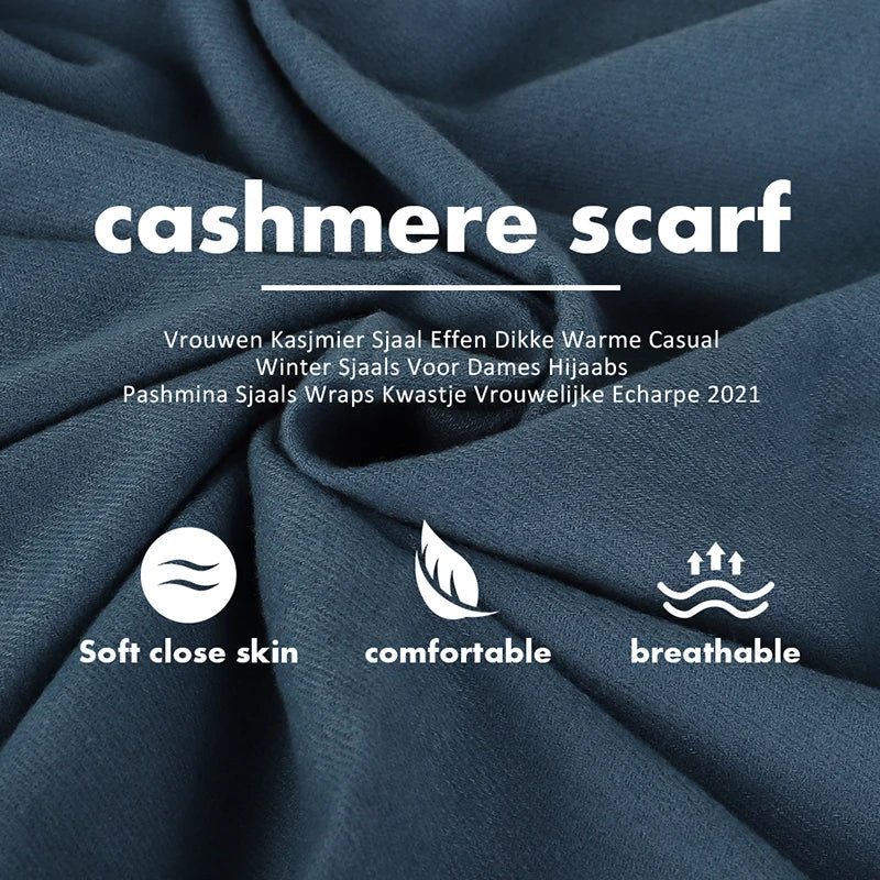 Women's Scarf Pashmina Shawls and Wraps for Evening Dresses Travel Office Winter Wedding Cashmere Feel Large Scarves