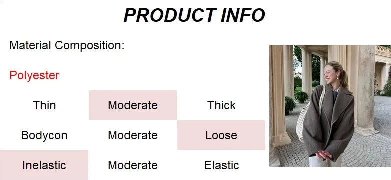 Women's Double Breasted Wool Coat Autumn Winter Fashion Lapel Long Sleeves Short Blazer Jacket Elegant Solid Warm Loose Outwear