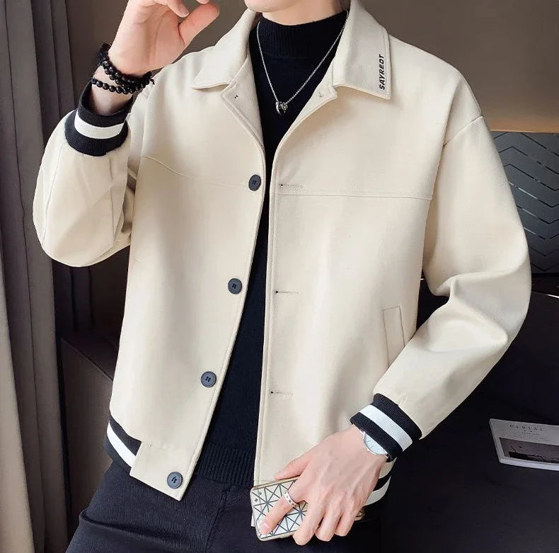 Men's Wool & Blends Jackets New In Male Coats Spring Autumn Original Brands Joker Stylish Fast Delvery Casual Cold Y2k Aesthetic
