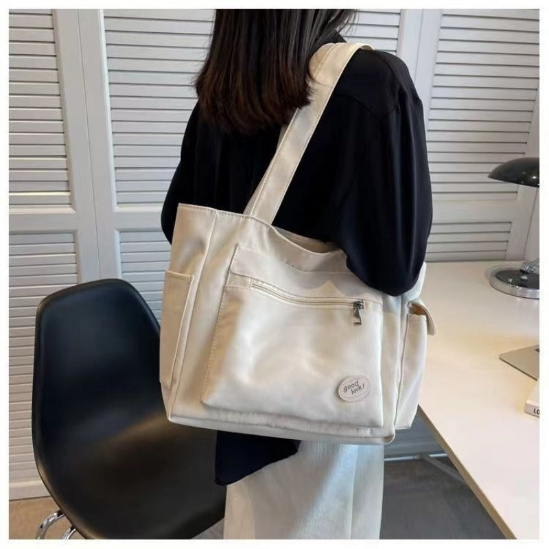 Women's Fashion Shoulder Bag Class Large Capacity Student Tote Bag New Canvas Commuter Handbag Carrying Bags cabas eco bag