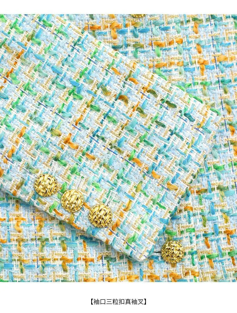 Fashion Jacket for Women 2025 New Spring and Autumn Temperament Tweed Braided Short Versatile Top