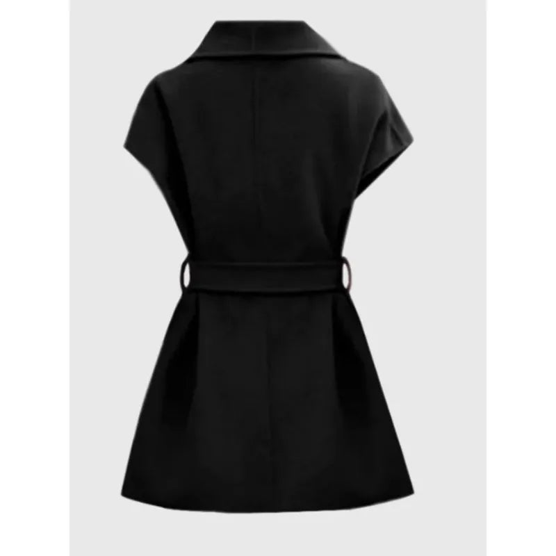 Fashionable Wool Vest for Women Autumn and Winter Double-Sided Wool Mid-length Elegant Waistcoat Coat Female Horse Clip Jacket