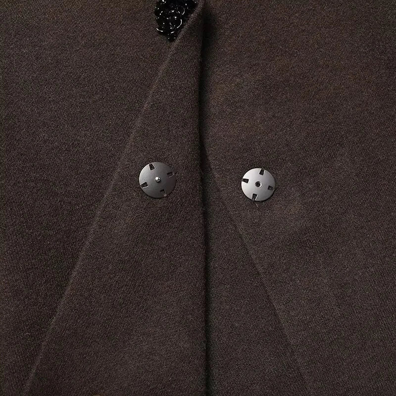 Women's clothing 2025 winter new style European and American fashion personality temperament versatile knitted suit jacket