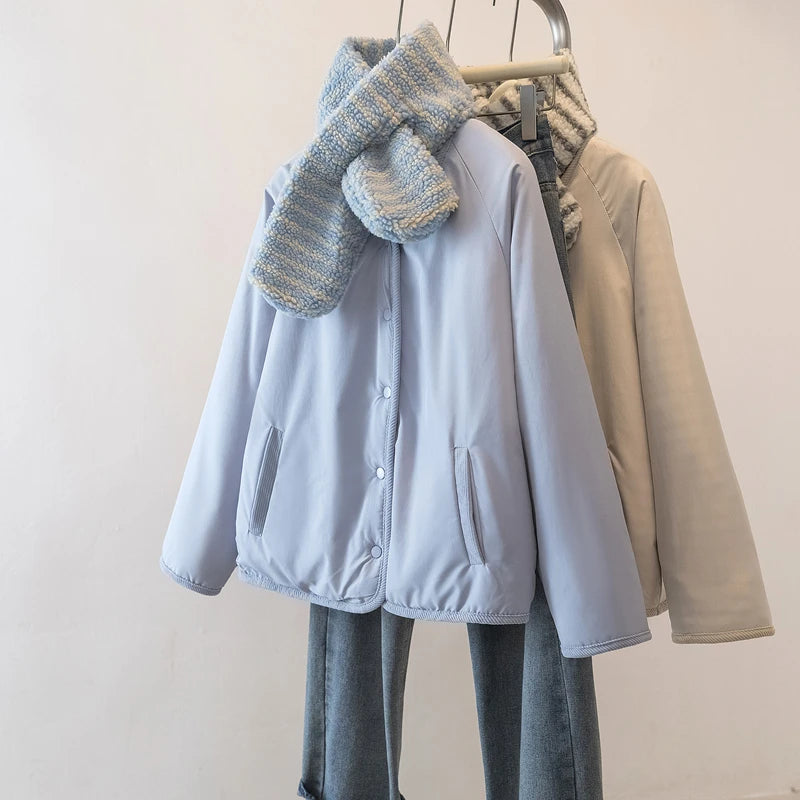 Women Coat 2025 New Double Sided Wearable Polar Fleece Loose Long Sleeve Keep Warm Jacket Tops