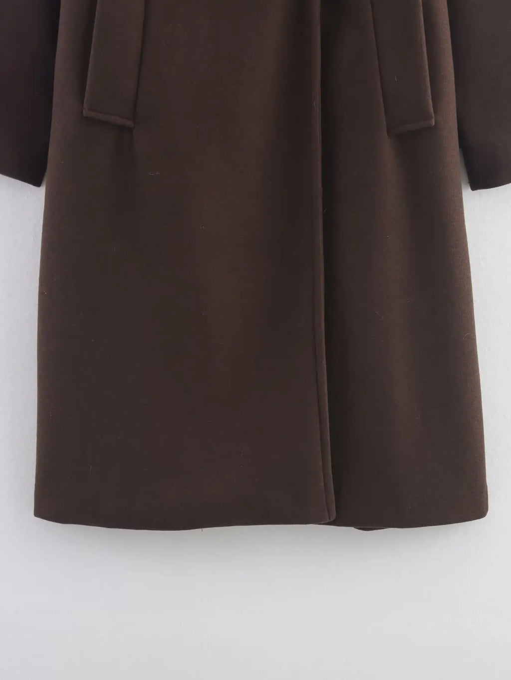 HH Women Autumn Winter New Fashion Lapel Woolen Edition Long Coat Female Simple Elegant Warm High Street Casual Jacket Mujer