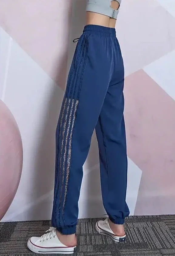 Jogging Trousers for Women Joggers Elastic Waist Clothes Purple Fitness Sweatpants Harem Female Pants with Pockets Sports Autumn