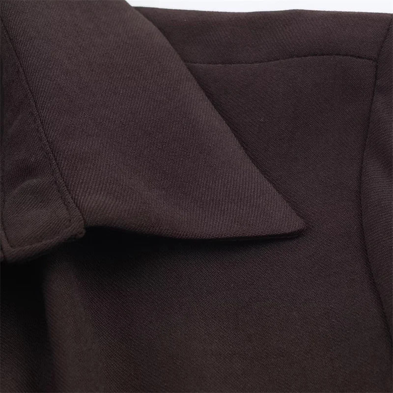 Women's Dress 2025 New Shirt-Style Design with Belt Mid-Length Skirt Women's Fashion Casual Long Dress