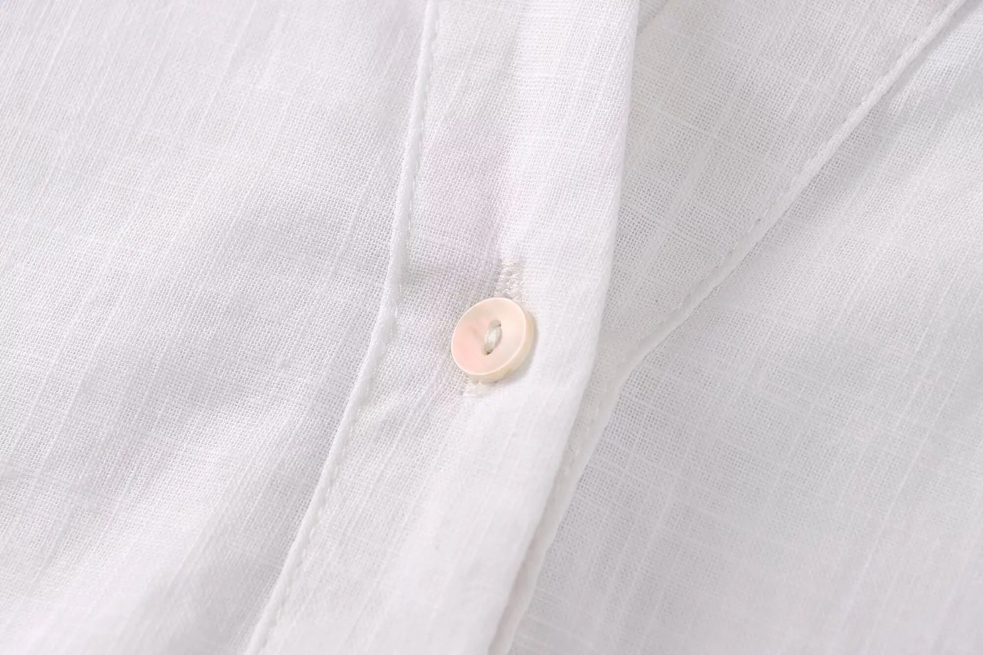 2025 Women Yellow Shirt Fashion Cotton Linen Wide-sleeved Short Shirt Single-breasted Casual Loose Blouse Mujer Roupas