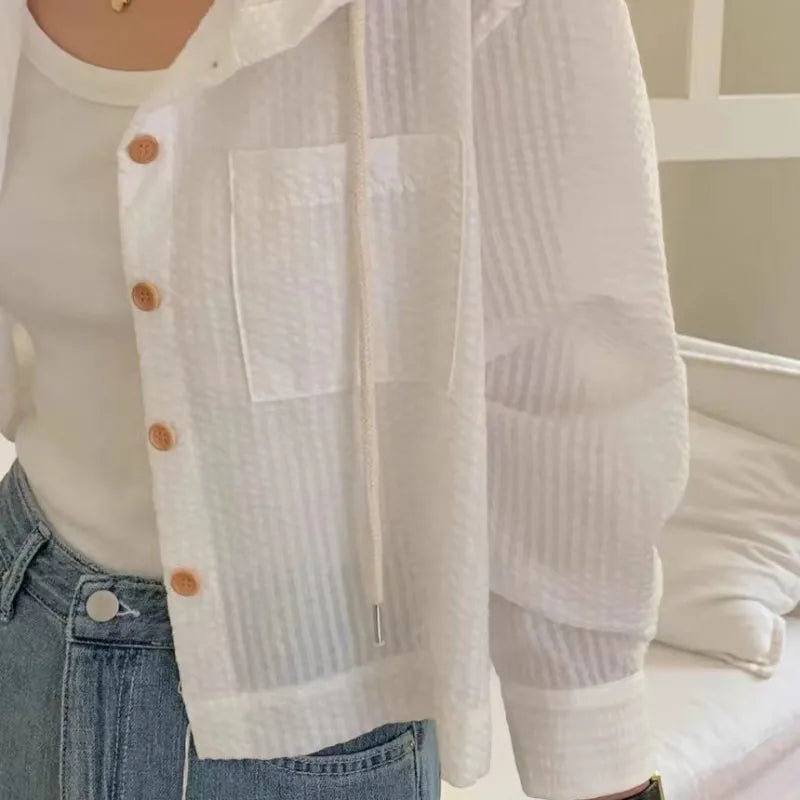 Women Shirt Summer Fashion Sunshade Long Sleeve Casual