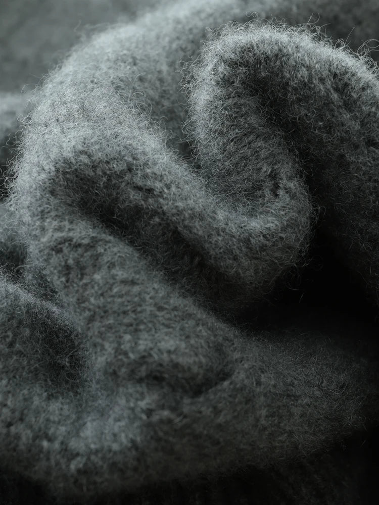 Luxury Women 100% Cashmere Sweater O-neck Cardigan Cable Knitting Thick Sweater Coat Autumn Winter Heavyweight Cashmere Clothes