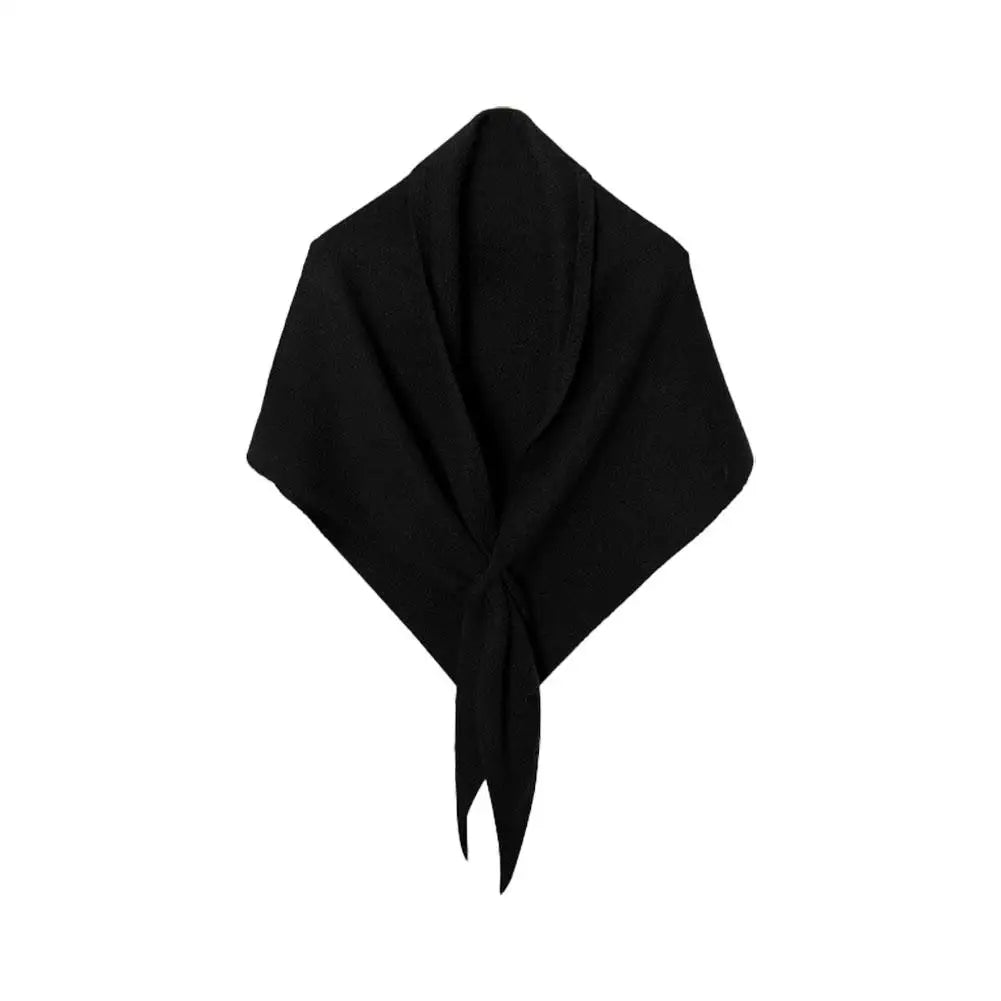 Women Cardigan Scarf Spring and Autumn Fashion Elegant Solid Color Triangle Scarf Retro Outdoor Leisure Shawl Cape Knitted Shawl
