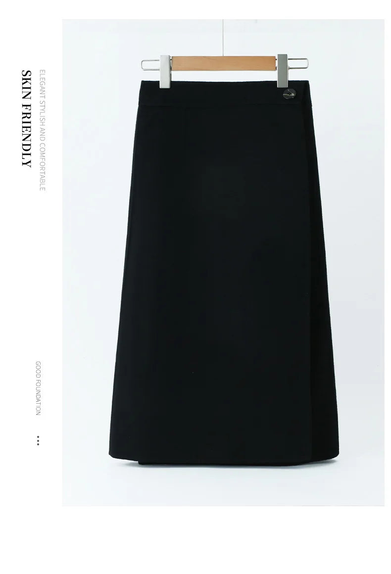 2025 Women's 100% Cashmere Thick Double sided Skirt Classic Multi functional Fashion Suitable for Business