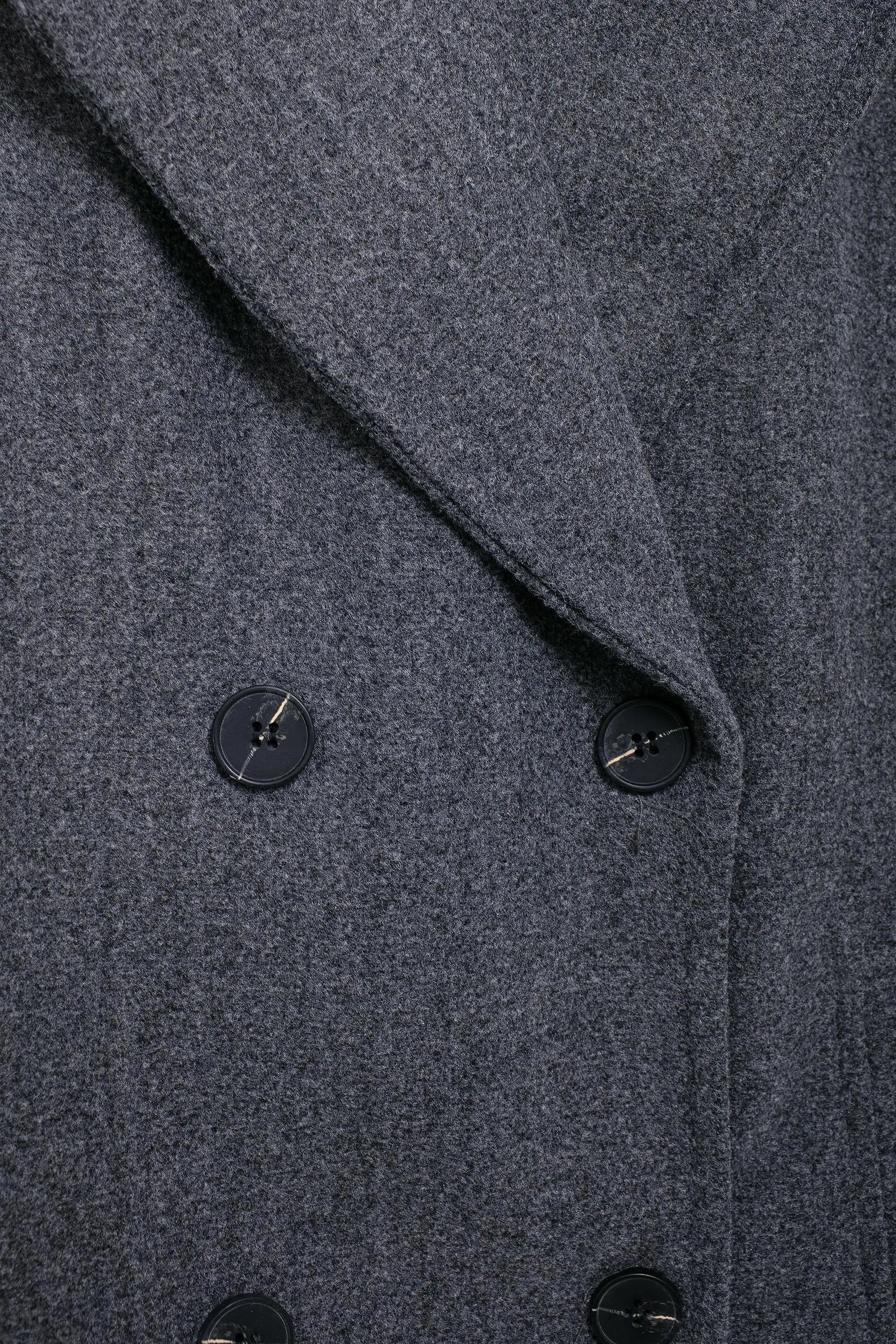 Winter Coat For Women 2024 Solid Lapel Double Breasted Long Cardigan Top Female Pokcet Streetwear Woman New In OuterCoat