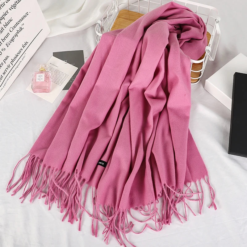 Women's Scarf Pashmina Shawls and Wraps for Evening Dresses Travel Office Winter Wedding Cashmere Feel Large Scarves