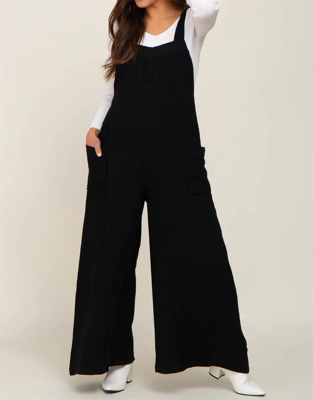 Maternity Clothes Cargo Pants Pregnant Women Clothing Wide-leg Overall Lace-up Mother Trousers Casual Maternity Workwear Pants