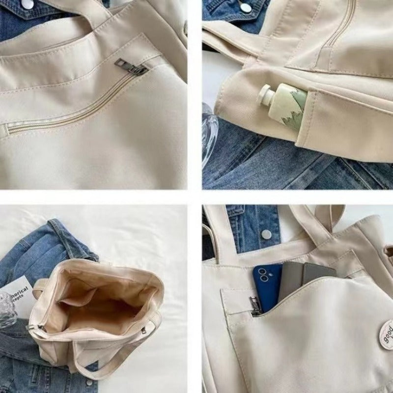 Women's Fashion Shoulder Bag Class Large Capacity Student Tote Bag New Canvas Commuter Handbag Carrying Bags cabas eco bag