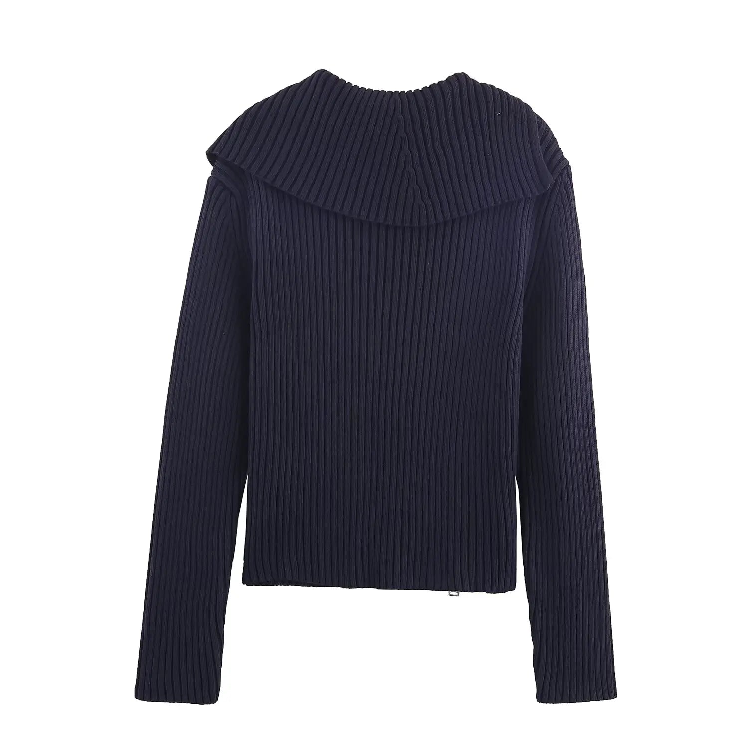 Women Knitted Coat 2025 New Women's Fashion Long Sleeve Zipper Knitted Short Coat Women's Elegant Casual New Lapel Outerwears