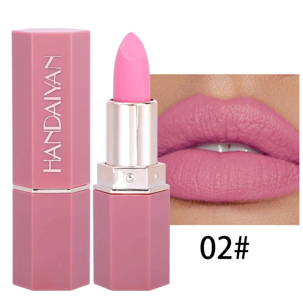 6colors Nude Velvet Lipsticks Waterproof Long Lasting Moisturize Lips Stick Not Fade Sexy Matte Lipstick Lip Gloss Women Makeup