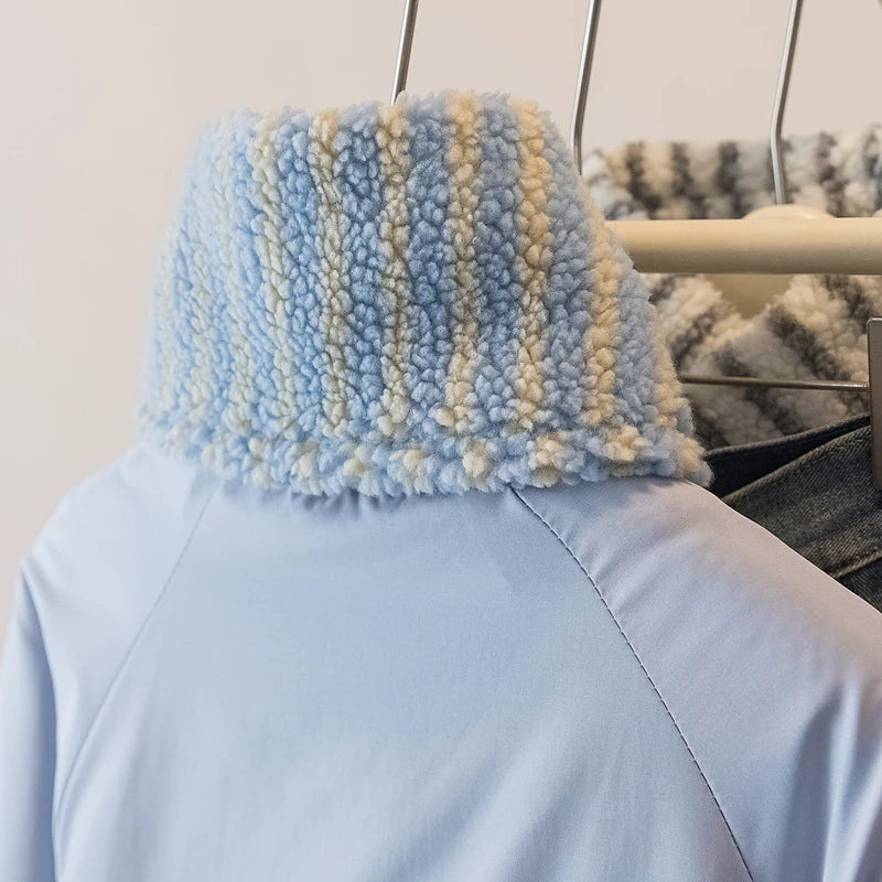 Women Coat 2025 New Double Sided Wearable Polar Fleece Loose Long Sleeve Keep Warm Jacket Tops