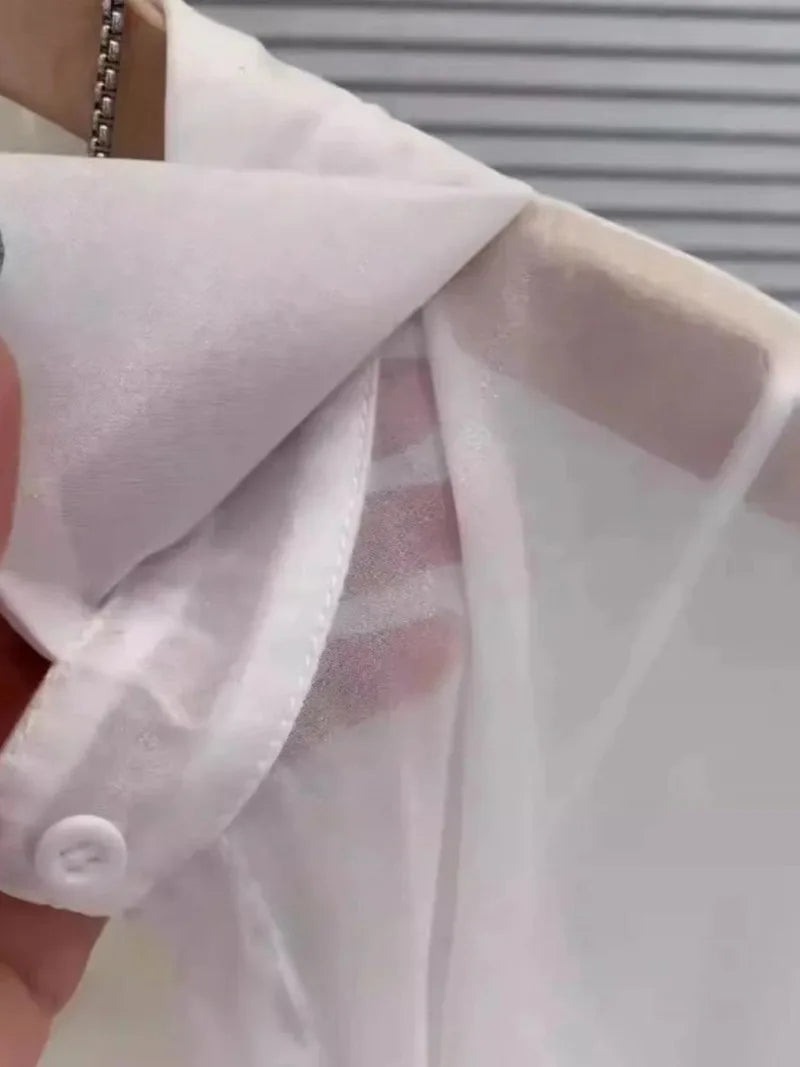 New Women's Shirt | Lightweight Breathable, Solid Color, Straight Button Placket, Lapel, Long-Sleeve, Outerwear & Sun-Protective