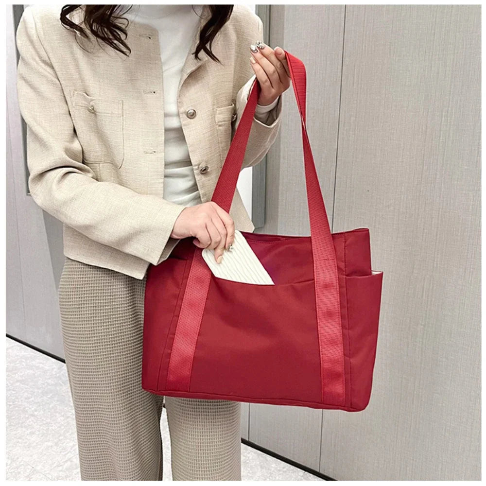 2024 New Handbags Casual Shopping Bags for Women Soft Canvas Big Capacity Tote Bag Messenger Big Mummy Shoulder Bag Ladies
