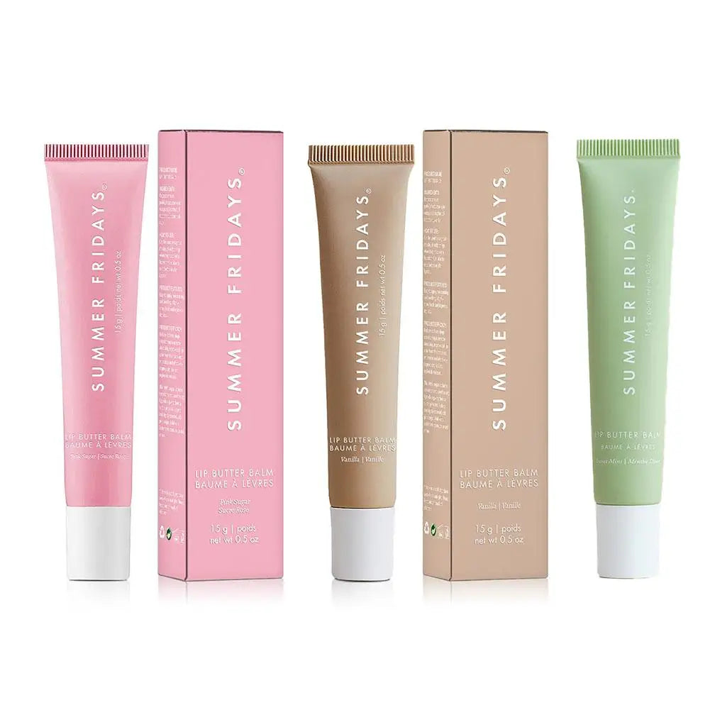 Summer Fridays Lip Balm Lipstick Moisturizing Glossy Smooth Soft Lips Cosmetics Sugar Vanilla Beige Sweet Mint Makeup Lip Care