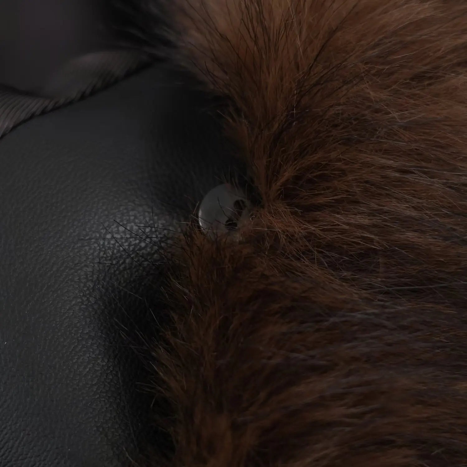 HH Women's Winter Fashion Long Sleeves Coats Black Fur Turn-Down Collar Lace-Up Decoration Single Breasted Female Warm Jackets