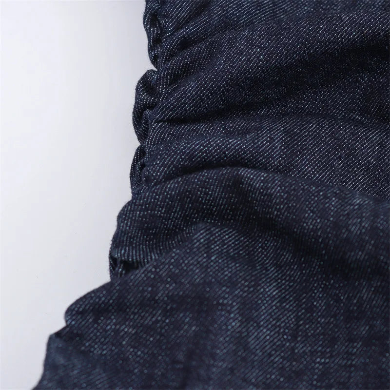 New Dresses 2025 Woman Fashion SummerSlim Denim Skirt Women's Clothing V-neck Tops